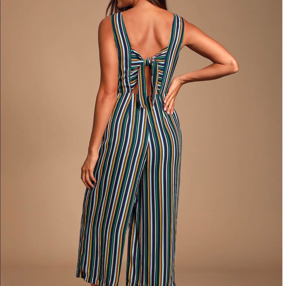 Lulu’s | multicolored striped jumpsuit - Picture 2 of 15